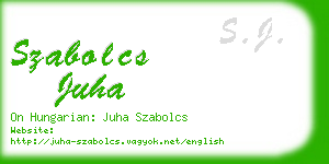 szabolcs juha business card